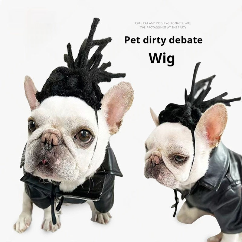 Pet Français Perruque Dreadlocks Prop Tête