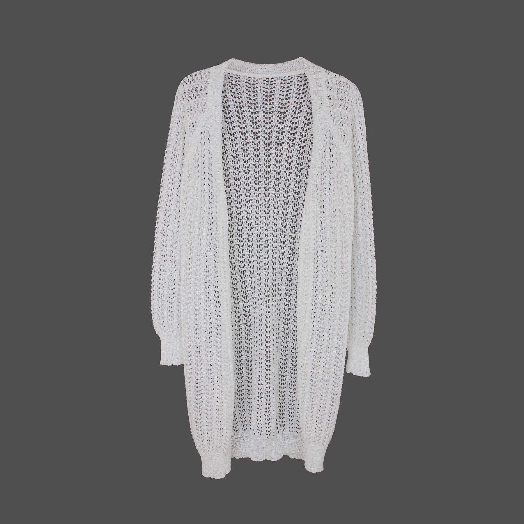 Femmes à manches longues Thin Hollow-out Knit Cardigan
