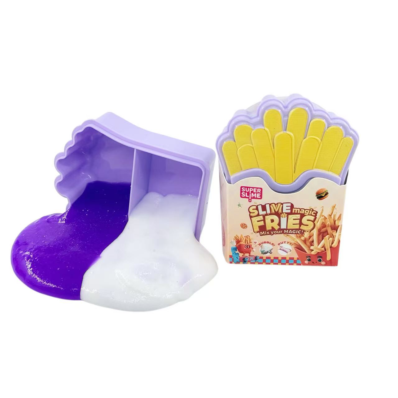 Simulation French Fries Box Crystal Slime Toy