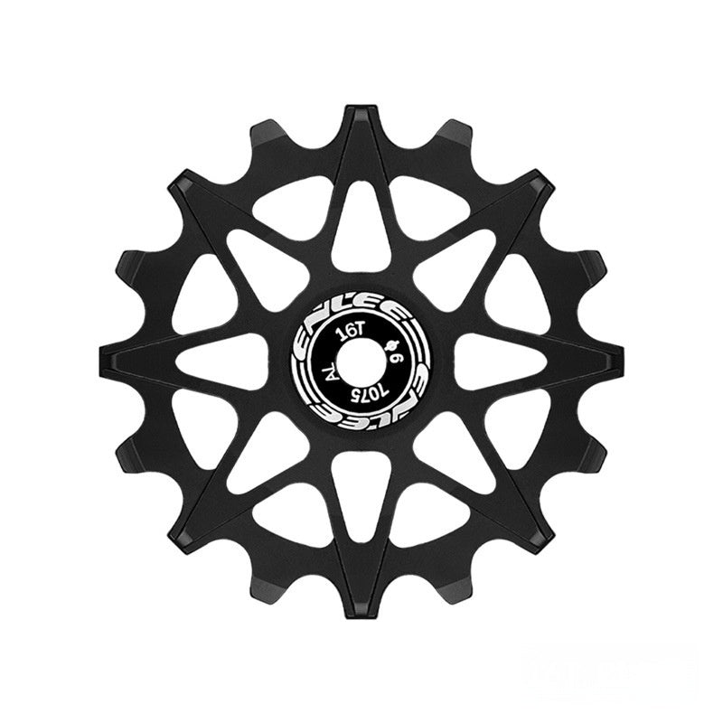 Positive derailleur and negative teeth