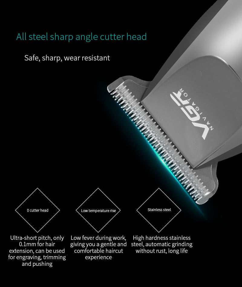V30 professionnel imperméable TrimmerAfficher les cheveux homme Clipper Grooming Bas bruit