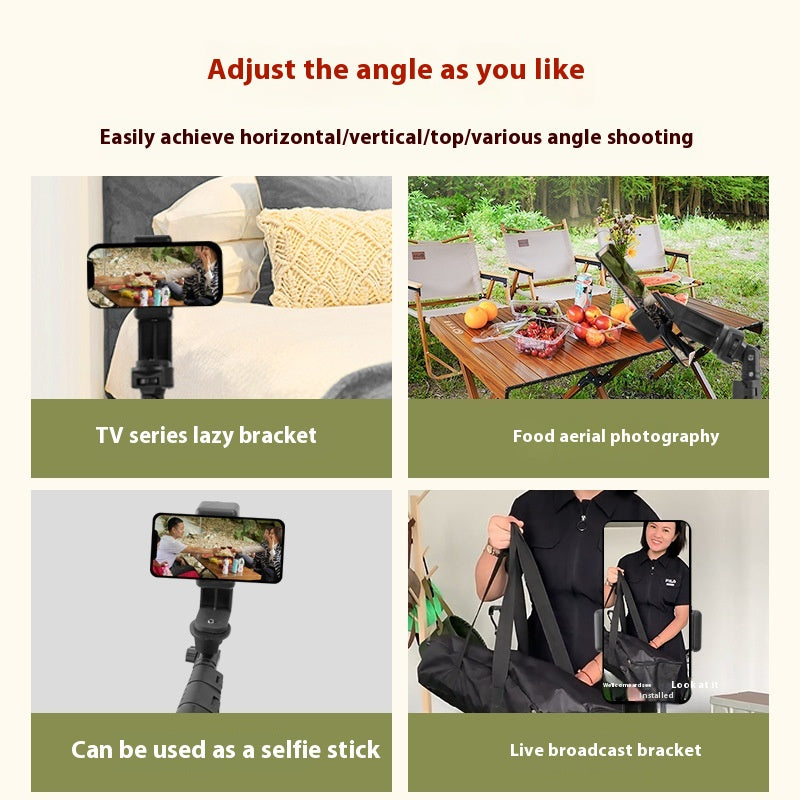 Support intégré en alliage d'aluminium Retractable Shooting 16m Selfie Stick