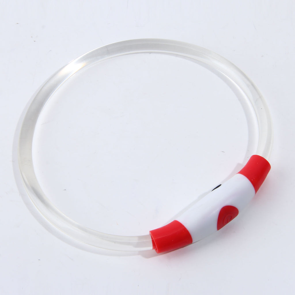 Fermoir de fibre optique haute transparence Émettant la lumière Collier LED rechargeable