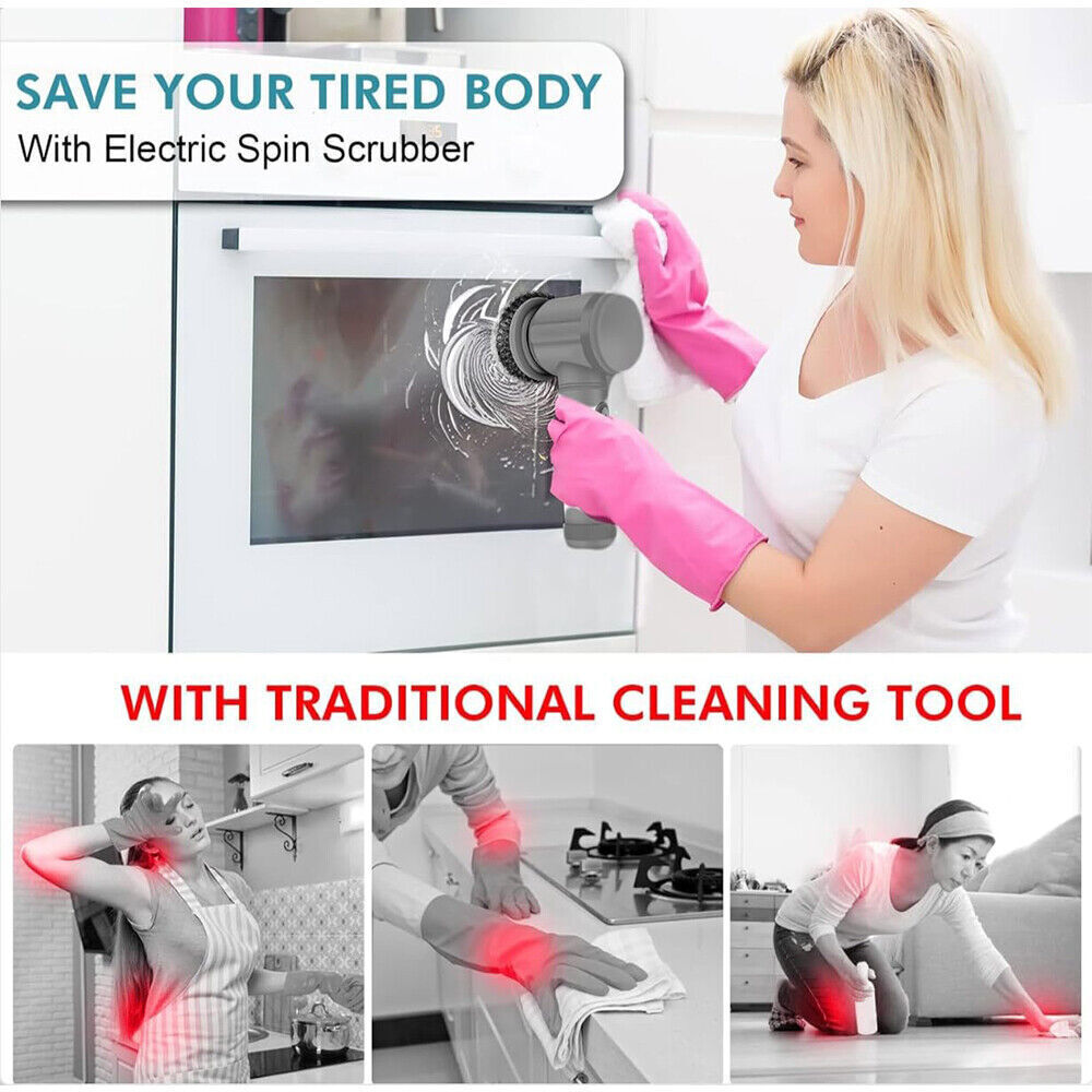 Brosse de nettoyage électrique rechargeable sans fil Spin Scrubber Turbo Scrub Cleaner