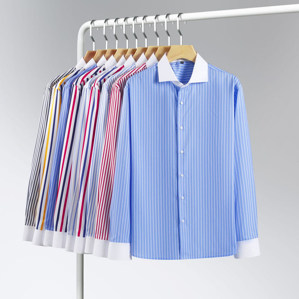 Jiana European and American Plus Size pour homme Col Windsor Manches longues