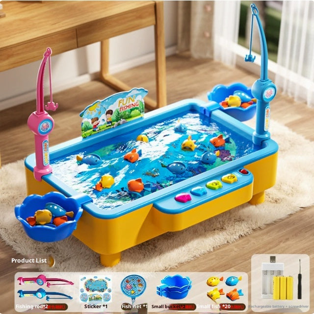 Ensemble de jouets de pêche magnétique électrique