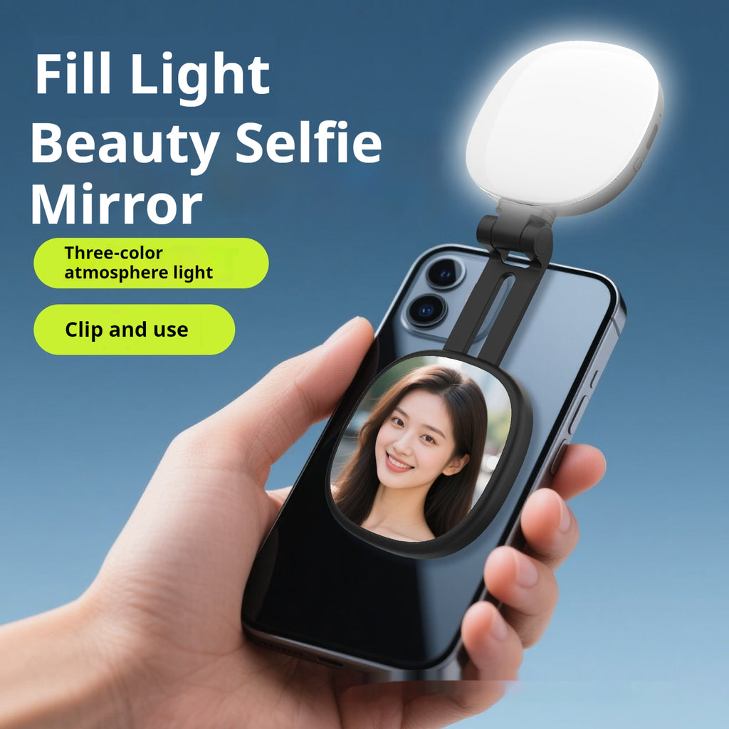 Téléphone portable Magnetic Selfie Fill Light Live and Photo Mini-portable Maquillage Miroir