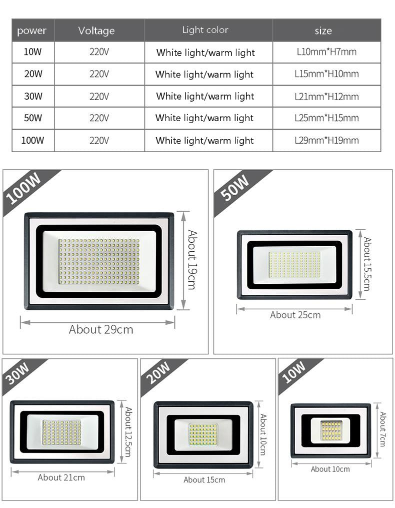 Lumière LED d'inondation lumière extérieure