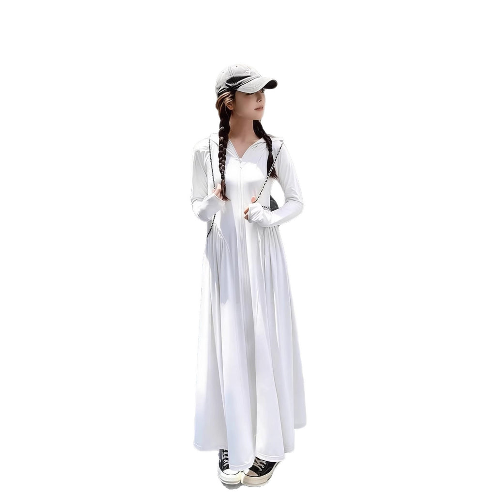 Femmes courtes Vêtements protecteurs du soleil Été Couverture intégrale de style long