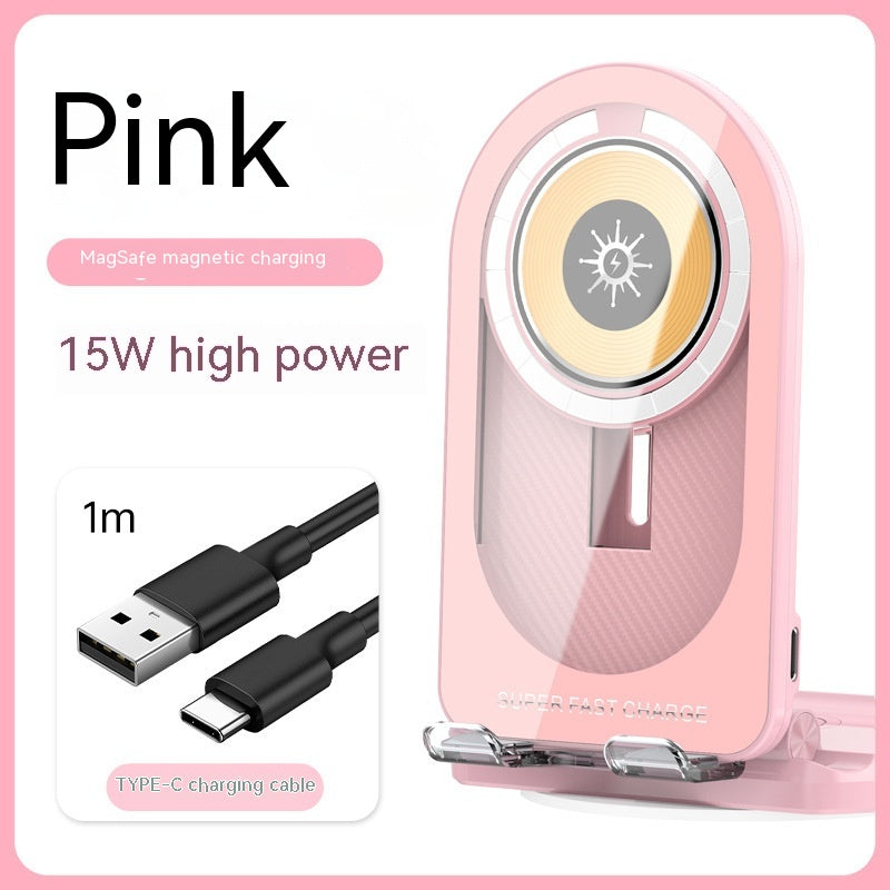 Magsafe Chargeur magnétique sans fil 2-en-1 15W charge rapide Support de fixation