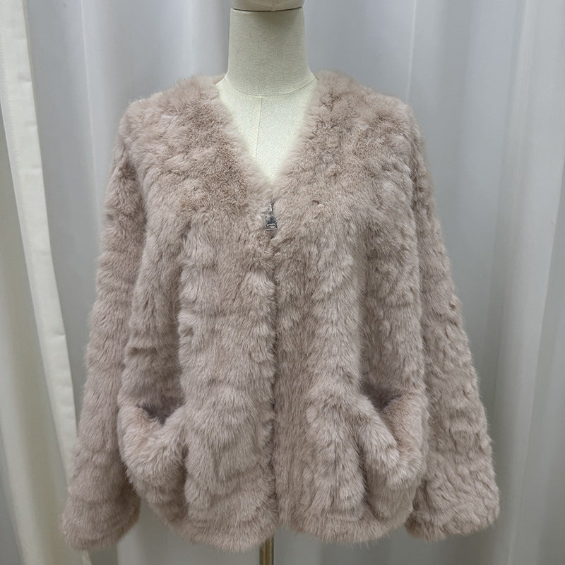 Faux Mink fourrure manteau qui n'a pas facilement