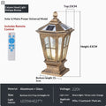 Lampe extérieure étanche à l'énergie solaire pour cour