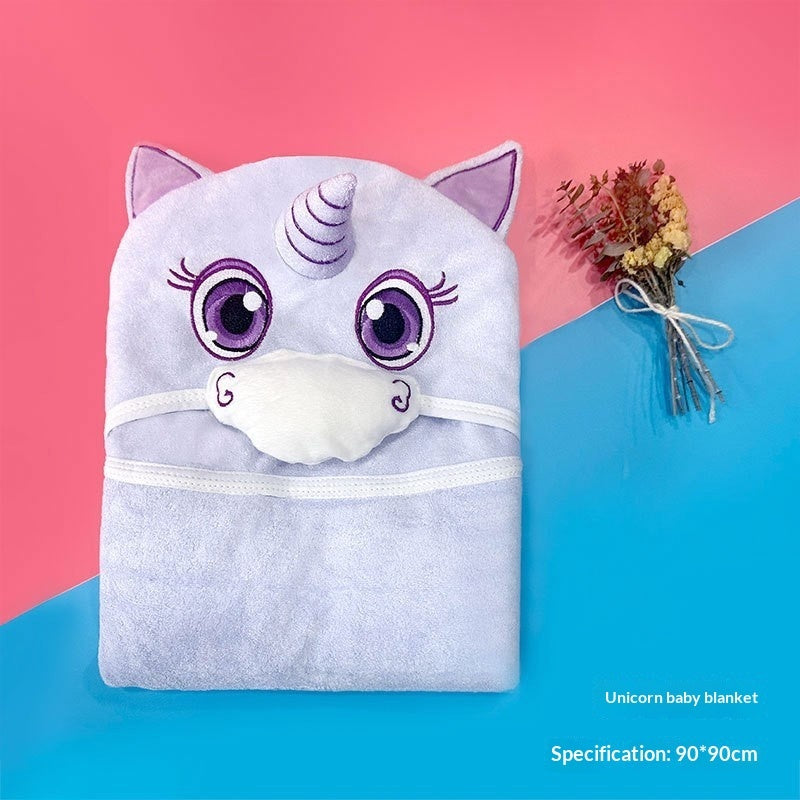Classe A Bamboo Fibre Swaddle avec Hood Enfants Serviette de bain Couverture et cap tout en un