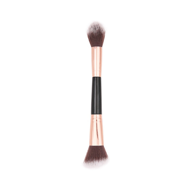Soft Portable Maquillage Double Tête Cuivre-Hair Brosse Highlight