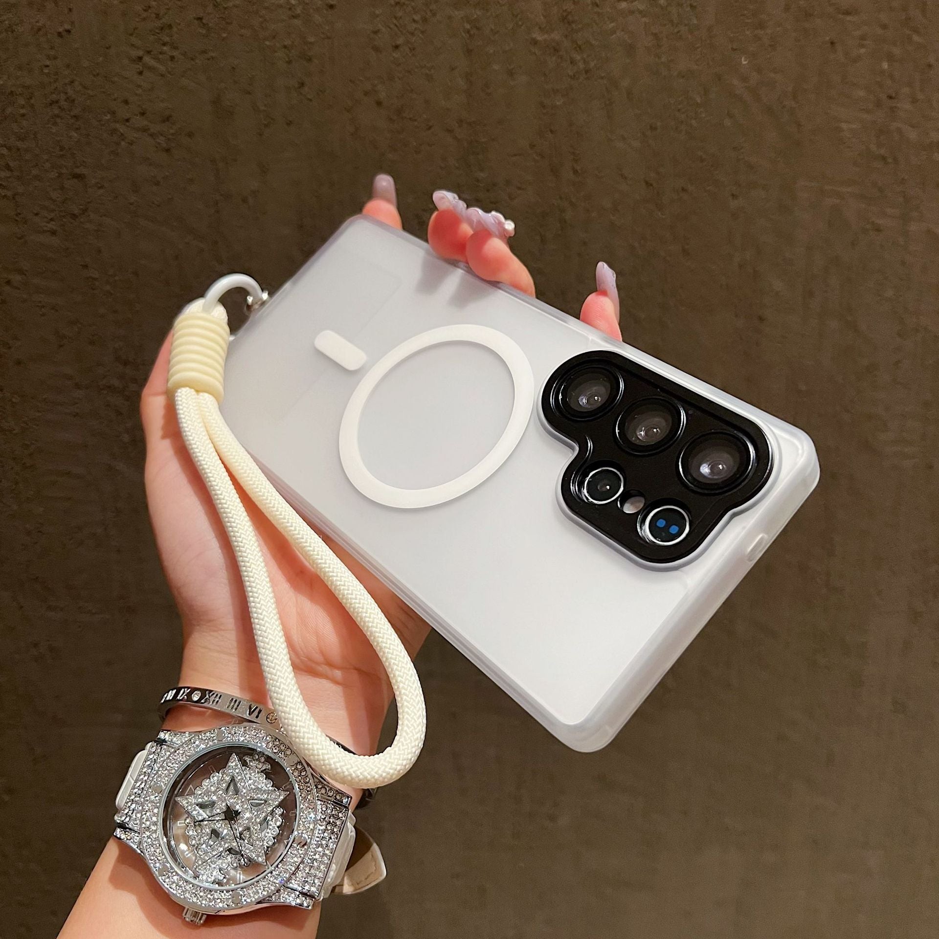 Étui de téléphone magnétique à bande de sable Yadun