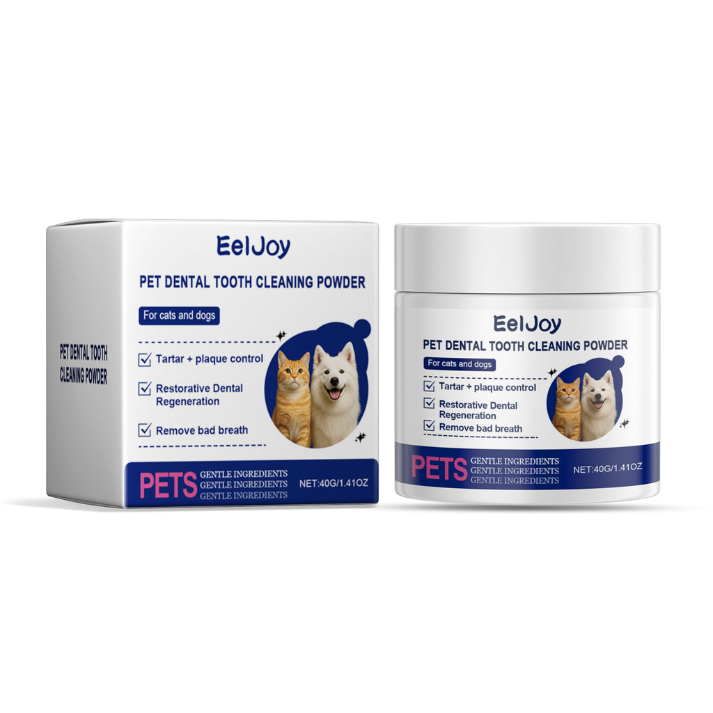 Poudre de nettoyage des dents des animaux de compagnie