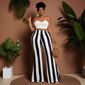 Pantalon casual rayé écarlate de mode