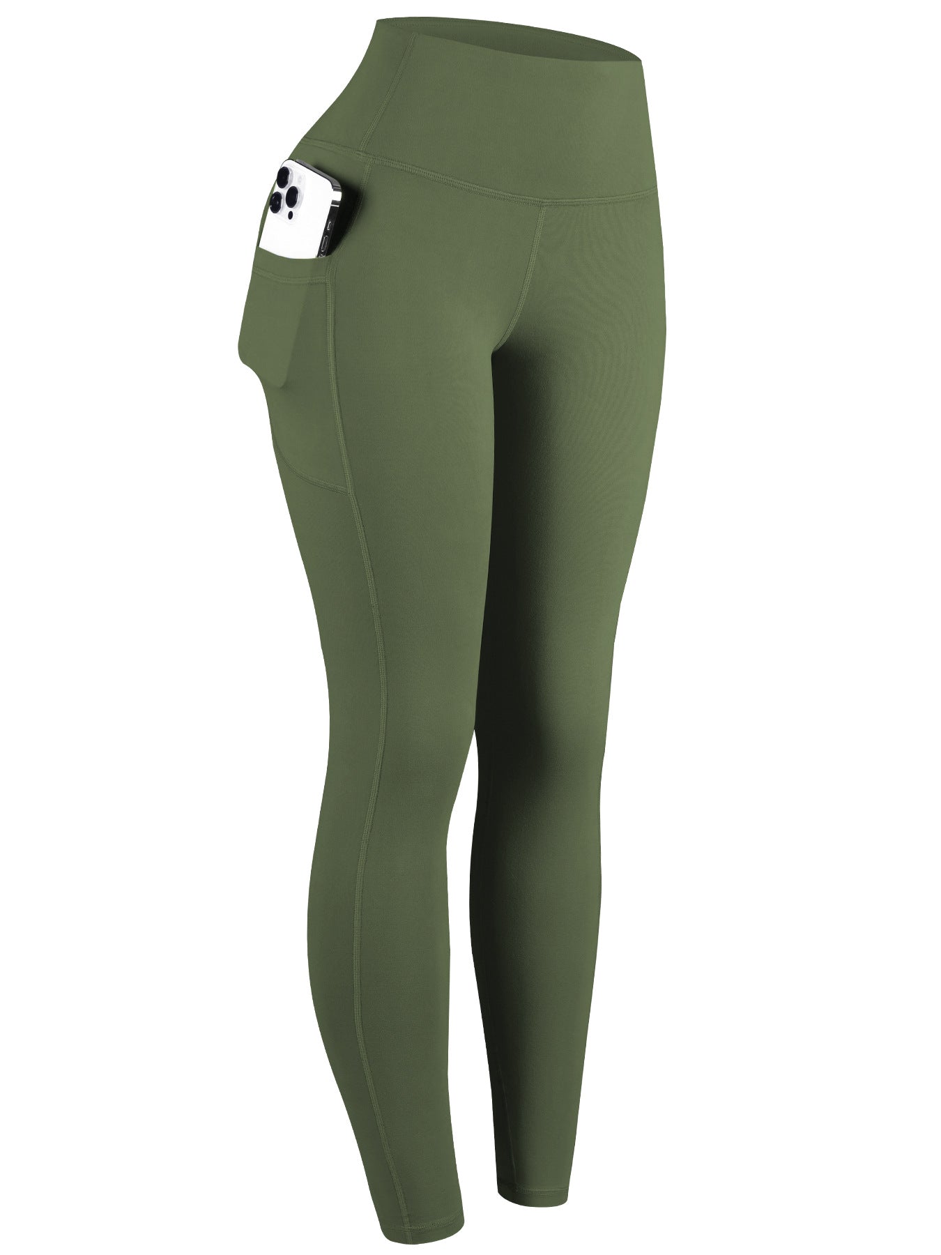 Pantalon de course et pantalons de yoga en side-pocket de couleur solide