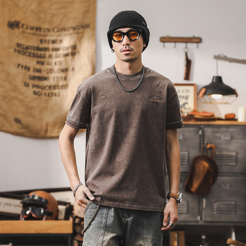 T-shirt d'été à manches courtes rétro pour homme