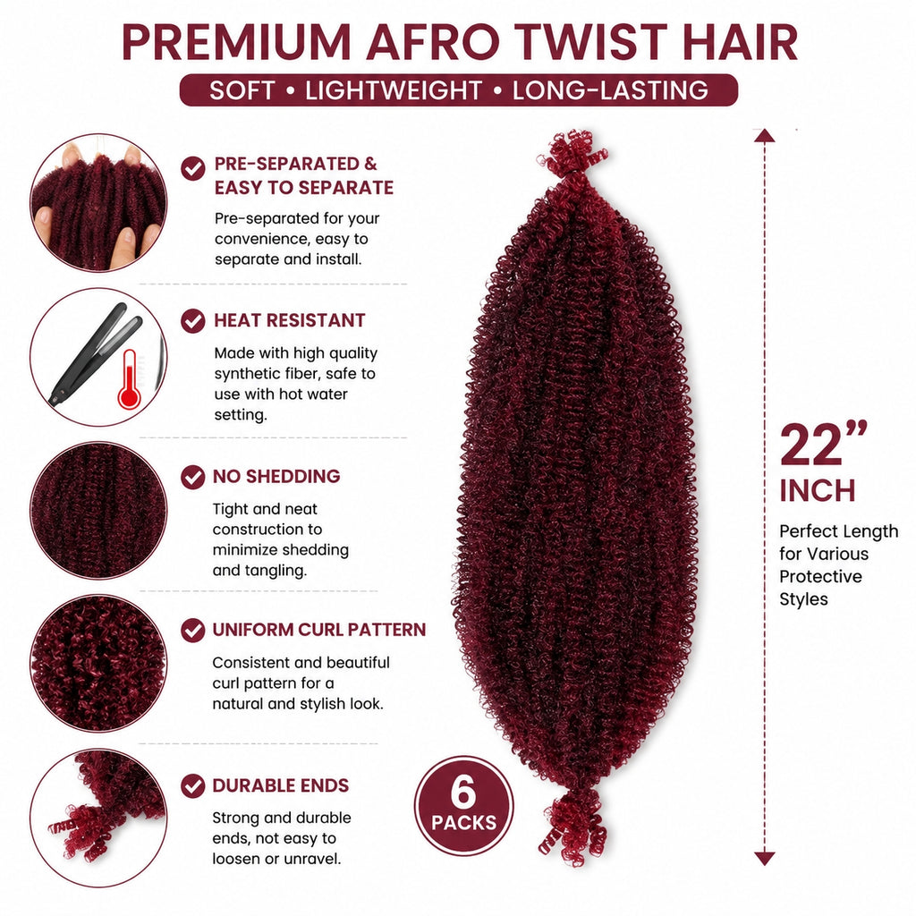 22 pouces doux printemps Afro Twist cheveux pré-séparés printemps TwistPour doux faux locs Crochet
