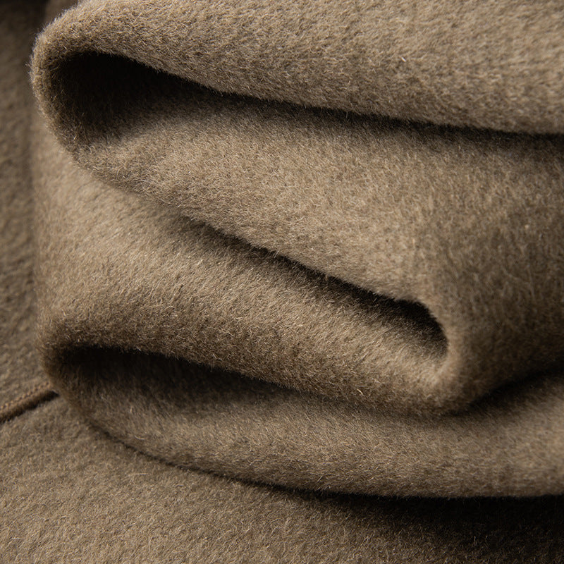 Mi-longueur vers le bas Cashmere double face Manteau occasionnel masculin
