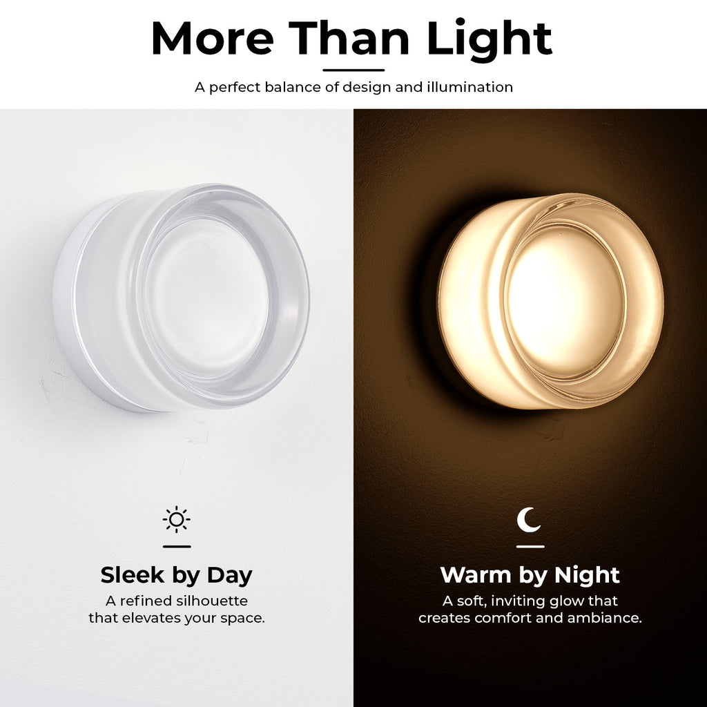 LED Wall Sconce Creative Round Glass Lighting Indoor Wall Mounted Lampe Plafond Lig