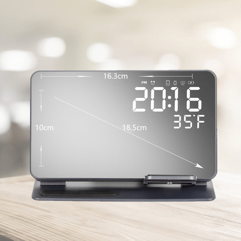 Alarme rechargeable sans fil à deux en un 15W Thermomètre