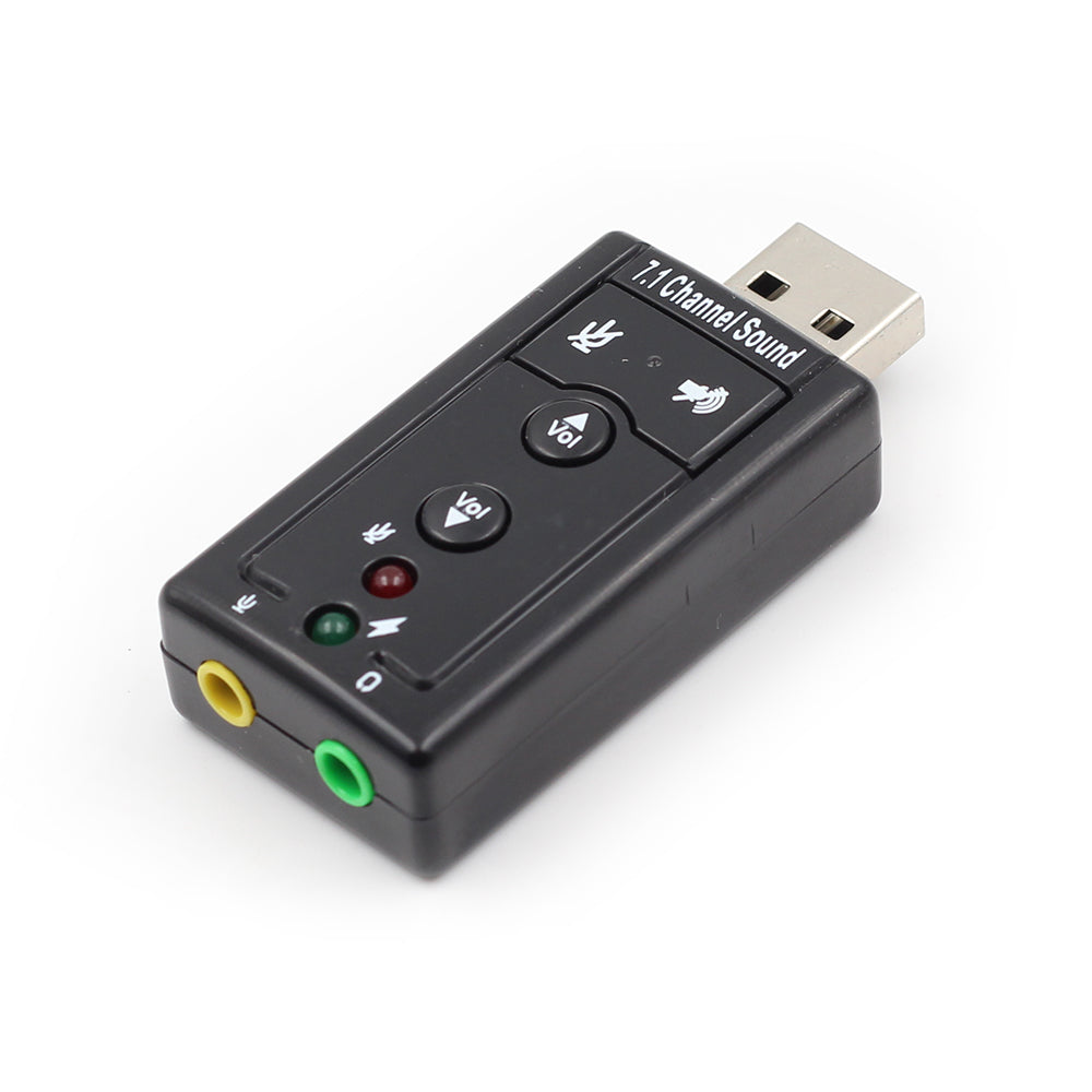 7.1 Carte son USB externe USB à Jack 3.5mm Adaptateur audio Micphone Carte son