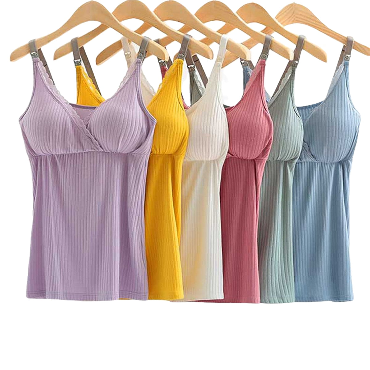 Gilet d'allaitement avec soutien-gorge croisé élastique