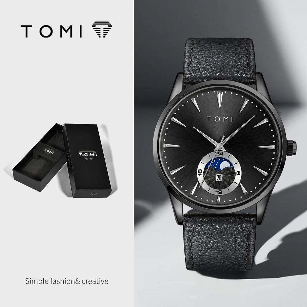 Montre ronde tendance de style coréen pour les hommes et les femmes