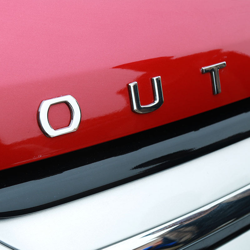 Étiquette autocollante de voiture à lettre avant