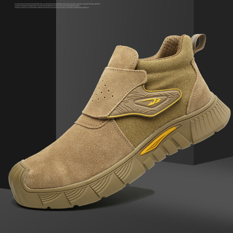 Chaussures de soudage électrique haut de gamme Quatre saisons Chaussures de travail anti-smashing et anti-pénétration