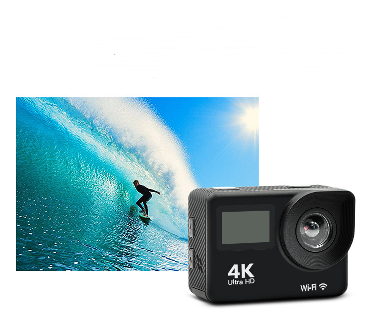 Double écran HD 4K avec caméra de mouvement WIFI