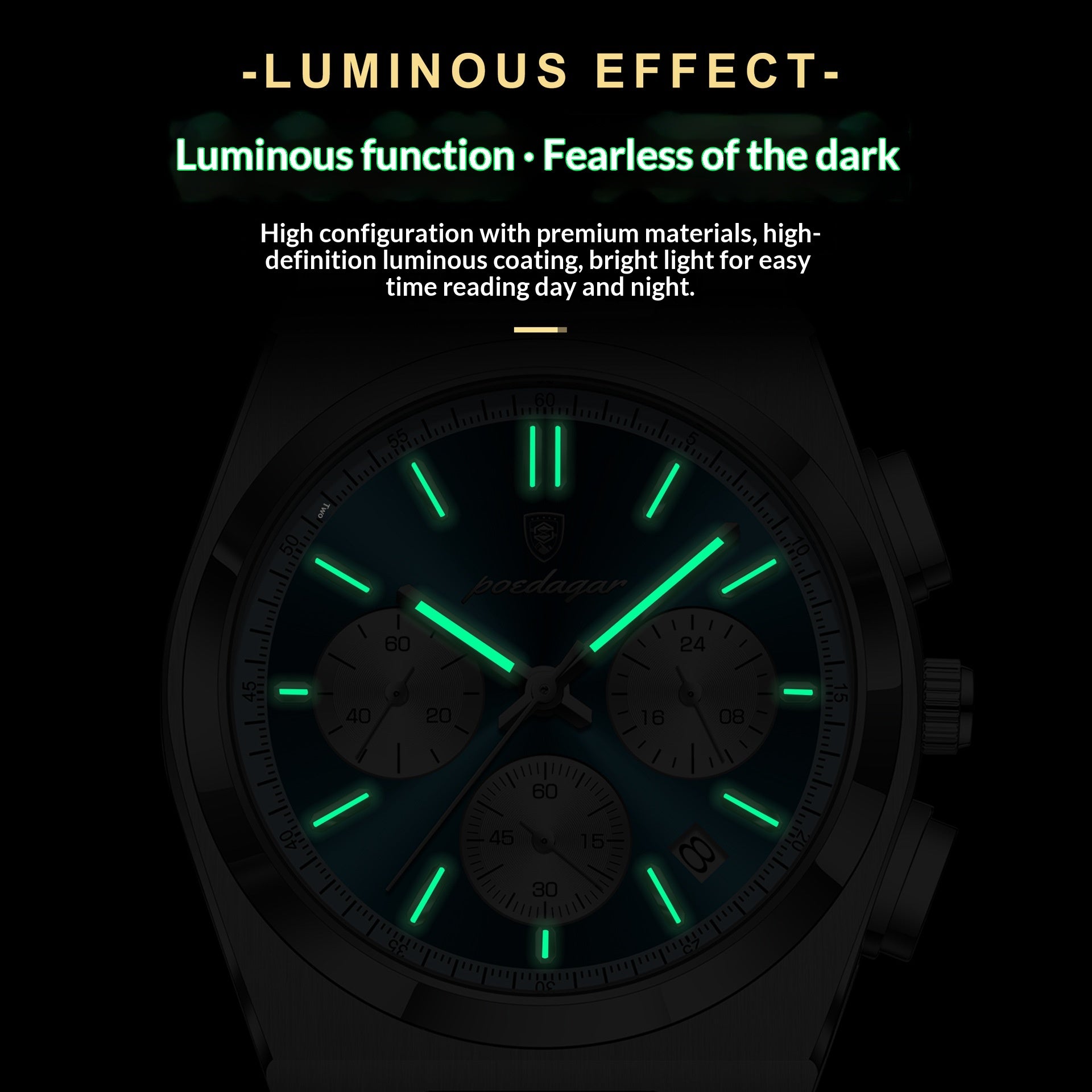 Homme Imperméable Multifonctionnel Lumineux Montre ultra-mince