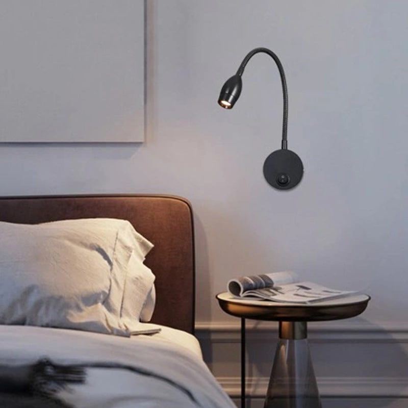 Lampe murale de style tuyau avec lumière LED moderne minimaliste