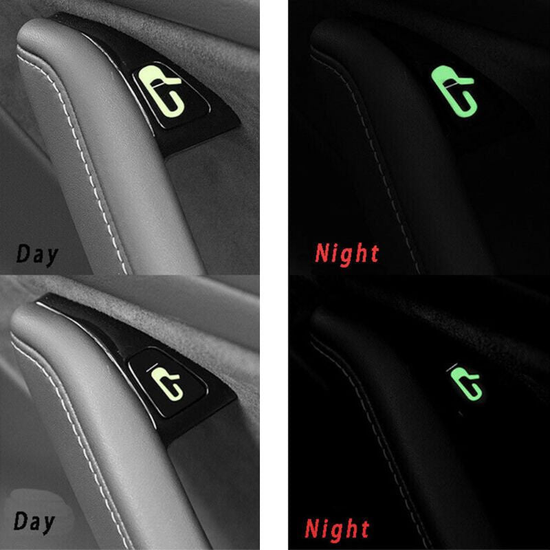 Étiquette de bouton d'ouverture lumineuse de porte