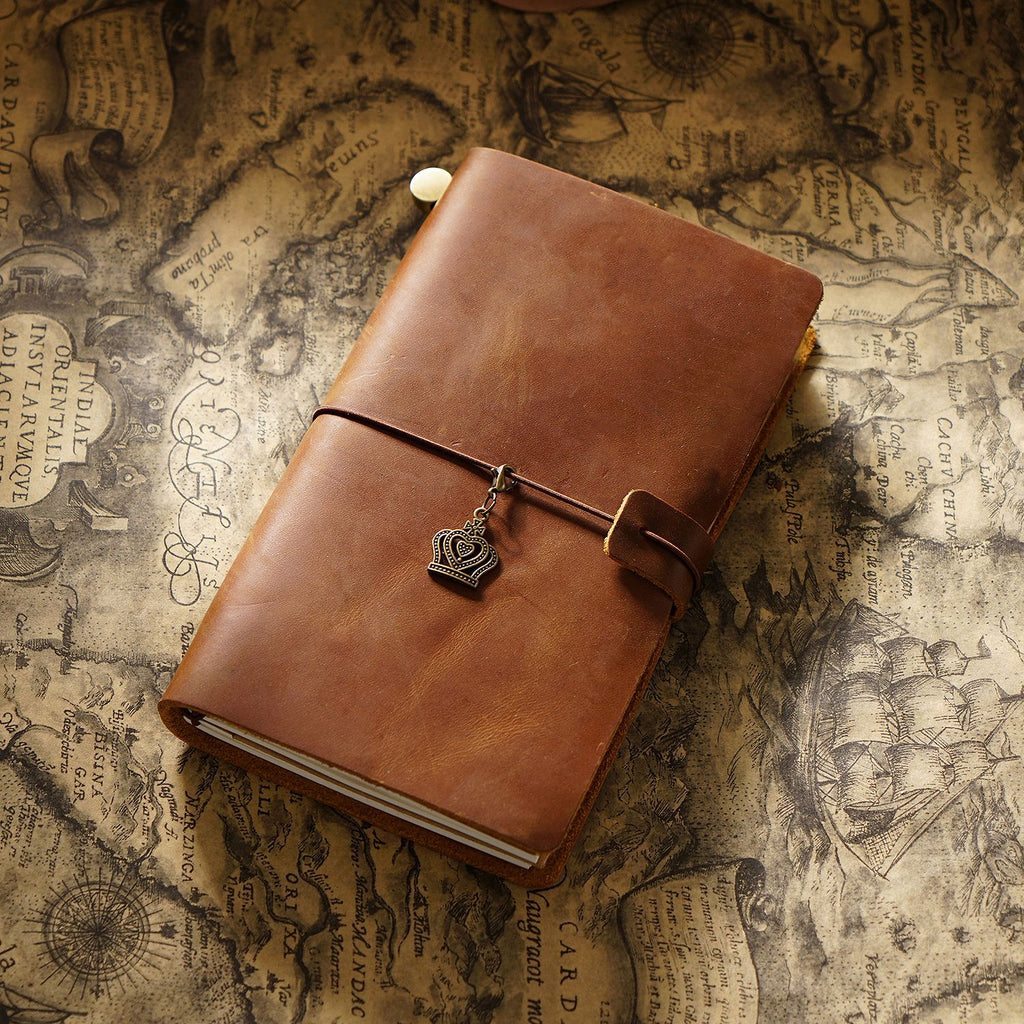 Carnet de voyage Cowhide Leather Journal Vintage
