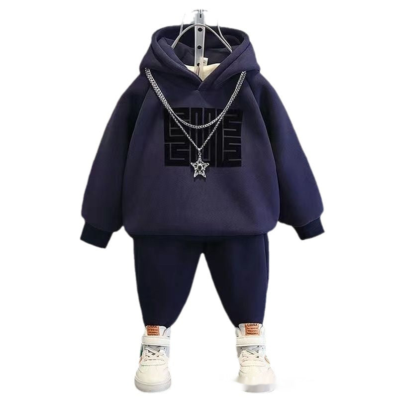 Vêtements d'hiver Sweater polaire Vêtements de sport épaississants Ensemble de deux pièces