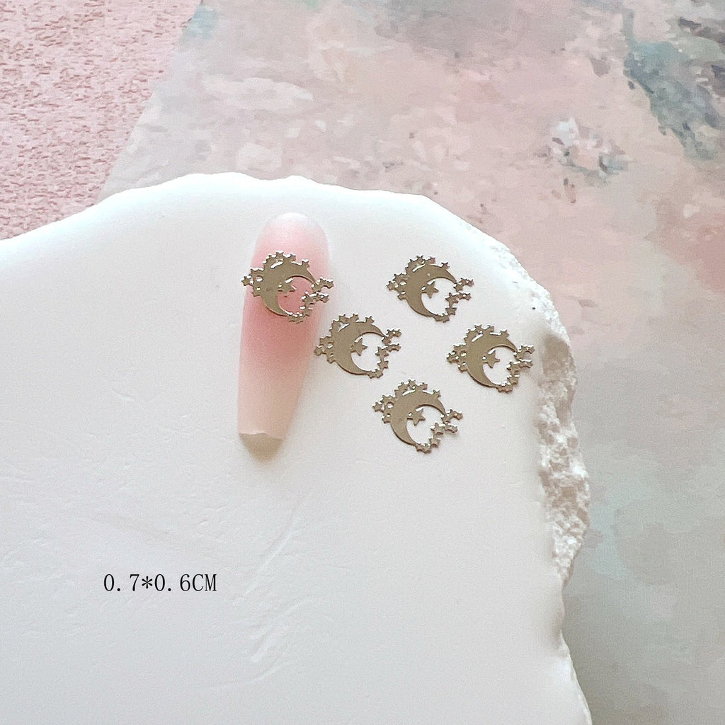 Flakes en métal d'art d'étoile d'or et d'argent
