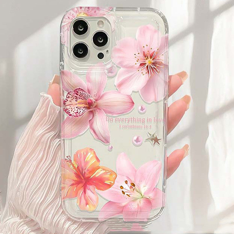 Cas de téléphone Lily lumineux Airbag résistant à la chute