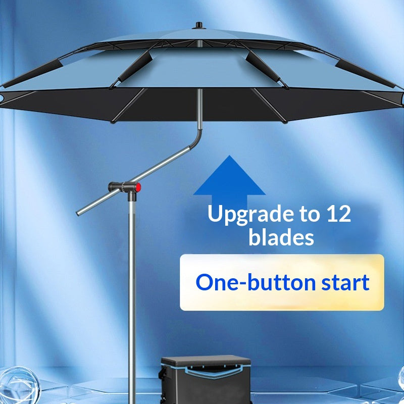 Parapluie de pêche à l'épreuve de la pluie et au soleil de vinyle épais