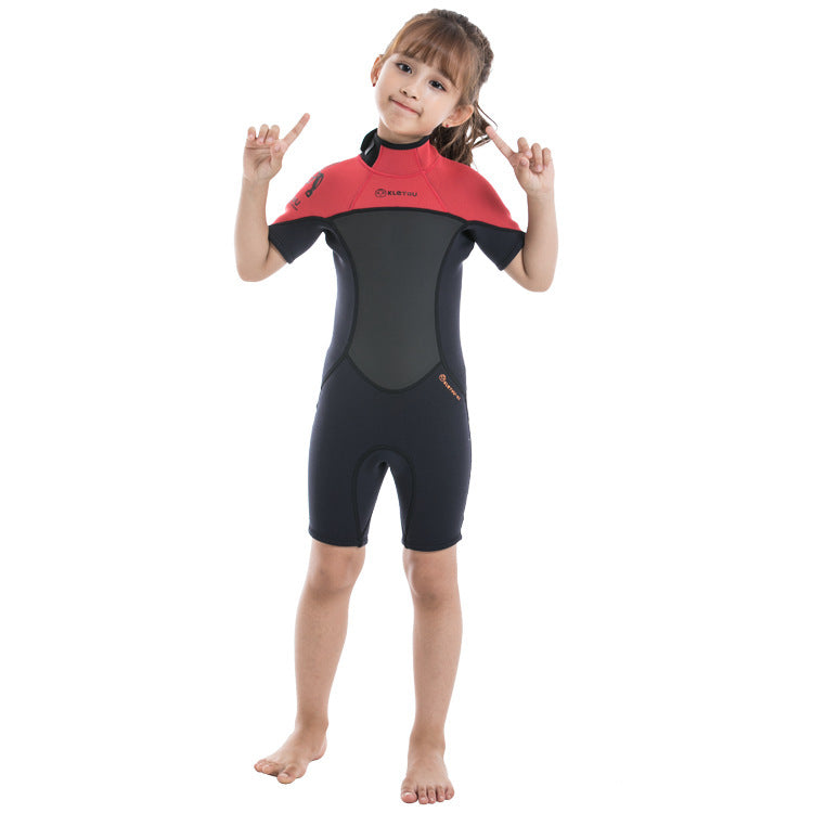 Maillot de bain chaud pour enfants Garçons et filles Un seul vêtement épais