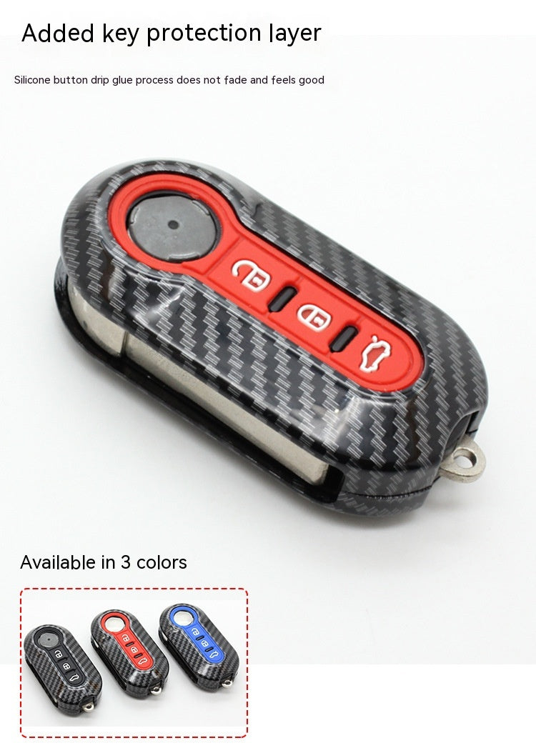 Applicable à Fiat 500 Boyue Key Shell Ottimo Fibre de carbone Viaggio cas clé