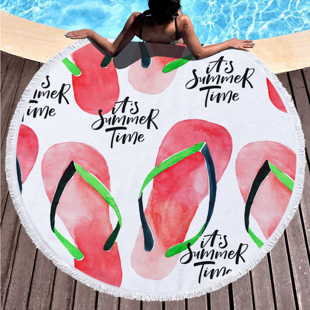 Impression numérique serviette ronde de plage