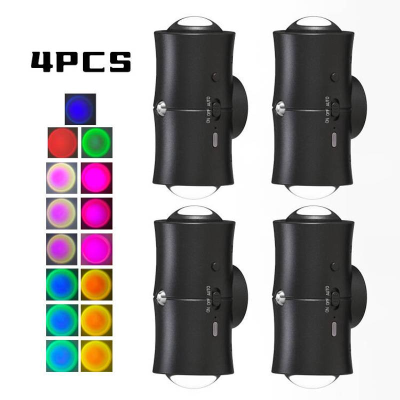4pcs détecteur de mouvement lumière de nuit rechargeable