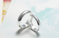 Anneau brillant simple en argent pour hommes