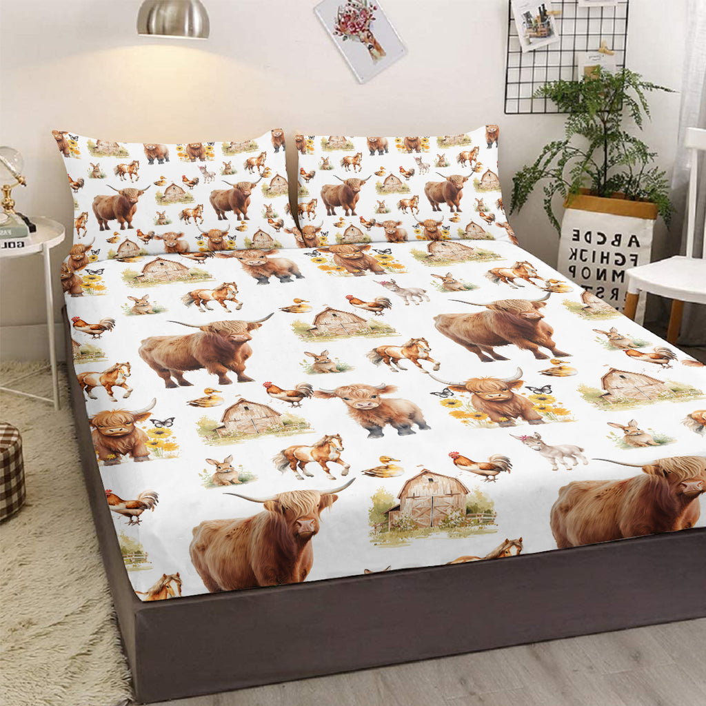 3pcs Little Cow and Duck Pet Thème enfants de style amusant Minimalist Comfort Series Shee