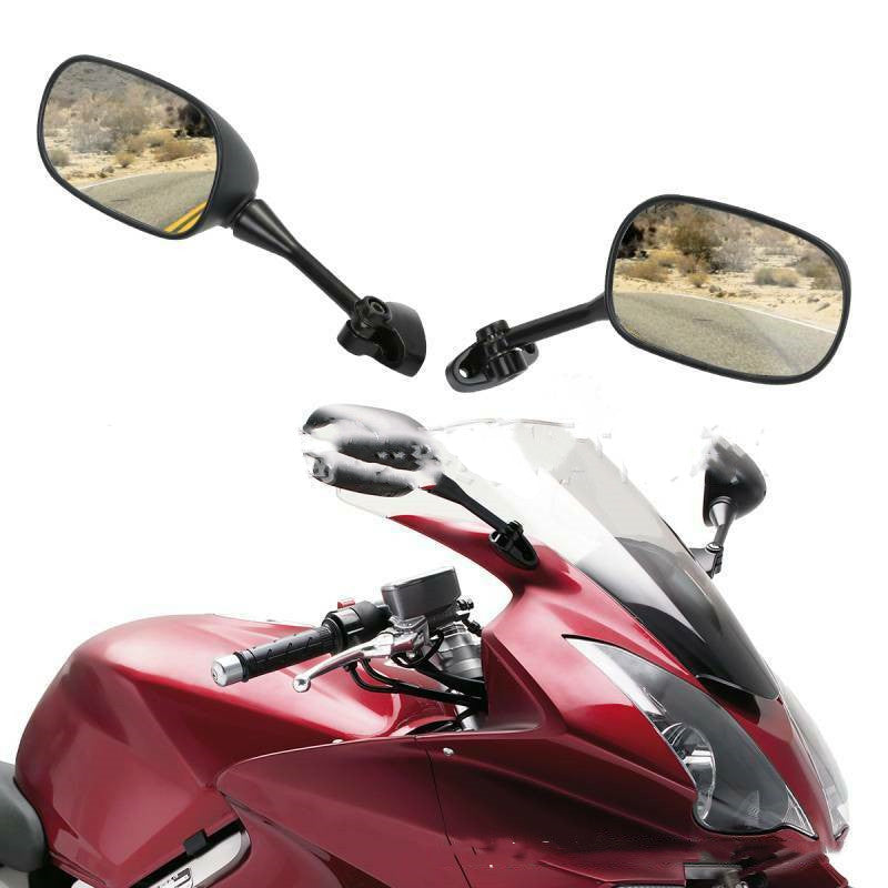Rétroviseur miroir en plastique noir de moto