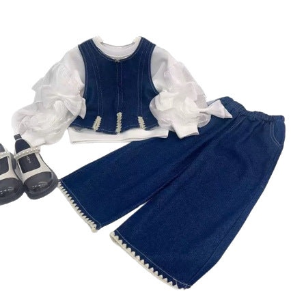 T-ShirtVest pour enfants et pantalons à trois pièces