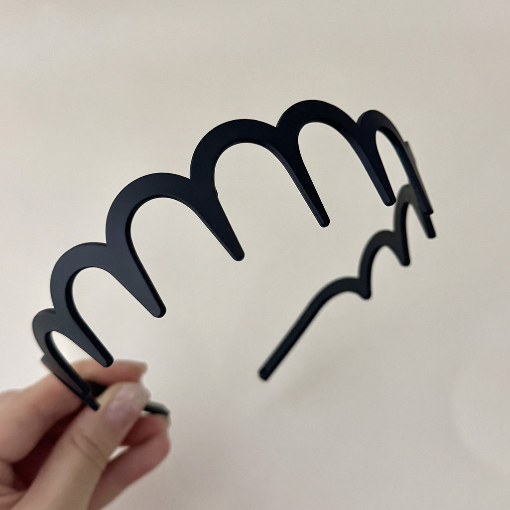 Coiffure Wave Laver le visage Dentée Bandeau antidérapante Barrettes à épingles à cheveux unisexe